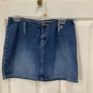 Vintage 2000’s Fragile Jeans, blue denim skirt. Size 7